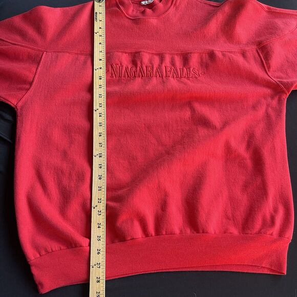 Niagara Falls Sweatshirt Adult Extra Large Red Canadian Crewneck Embroidered - Picture 8 of 9